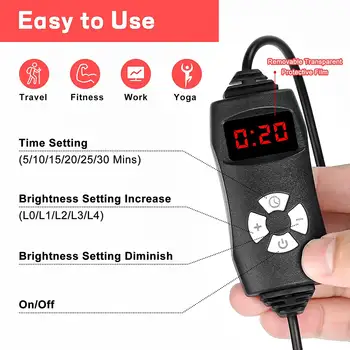 紅光和紅外線理療腰帶 850nm 660nm LED 美容儀,用於裹敷燃脂、臉部裹敷、瘦腰、全身加熱墊 8 最佳銷售 紅光治療儀 - №2