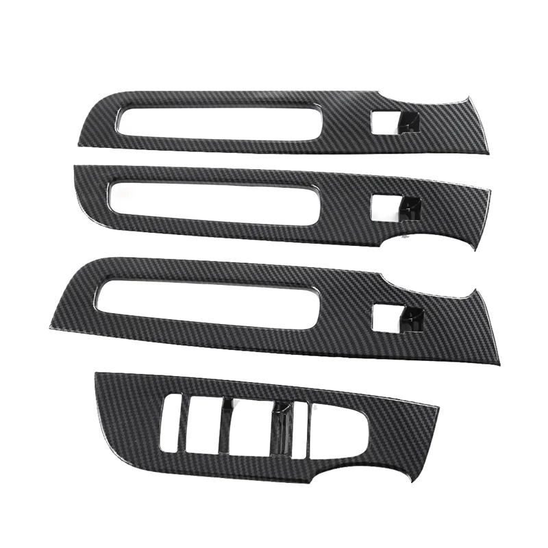 

Rare Car Window Switch Cover Trim Inner Door Armrest Decoration Carbon Fiber Look For BYD TANG