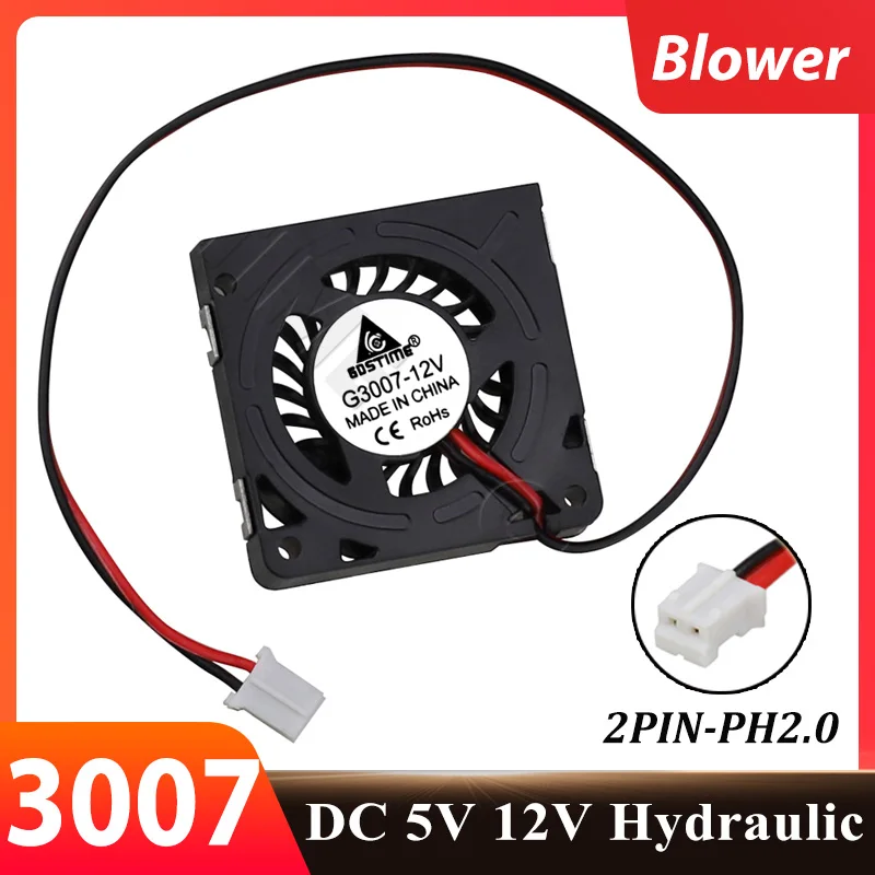 

Gdstime 30MM 3CM Blower Fan 30x30x7MM DC 12V 5V Cooling Fan 2PIN Mini Turbine Blower For 3D Printer Mini Projector Cooler Fan