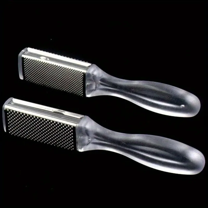 Hard Dead Skin Remove Plastic Stainless Steel Transparent Foot Rasp File Scrubber Grater Callus Pedicure Tool Exfoliating Tools