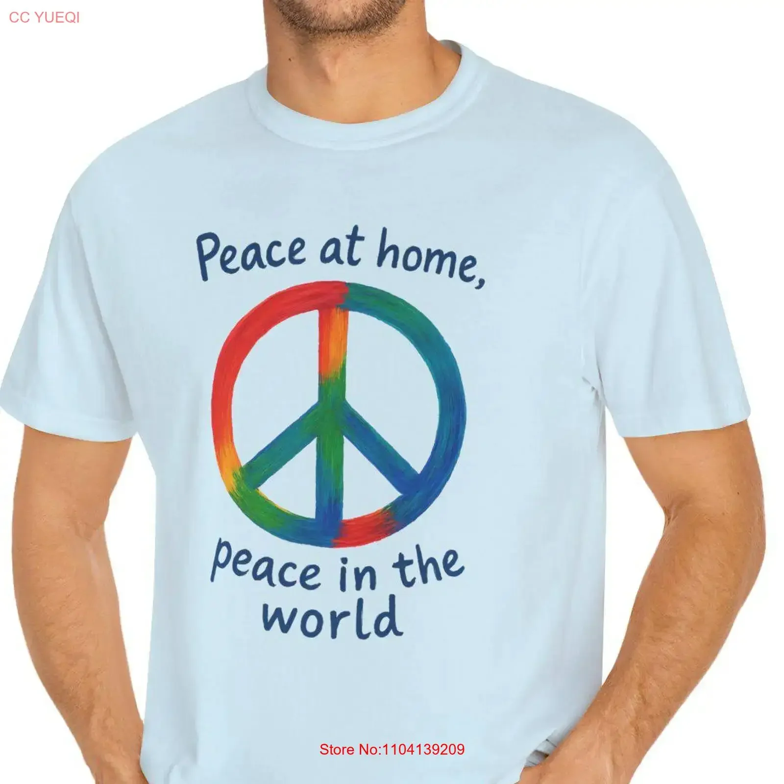Colorful Peace Symbol T Shirt for Advocates Activists Pride Supporters Inspirational Idea vintage Washed Stylish graphic
