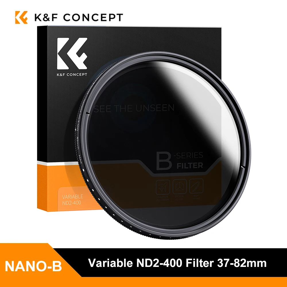 K&F CONCEPT 67 мм Переменный ND2-ND400 ND-фильтр 37 мм 40,5 мм 49 мм 52 мм 58 мм 62 мм 72 мм 77 мм 82 мм Фильтр для объектива камеры нейтральной плотности