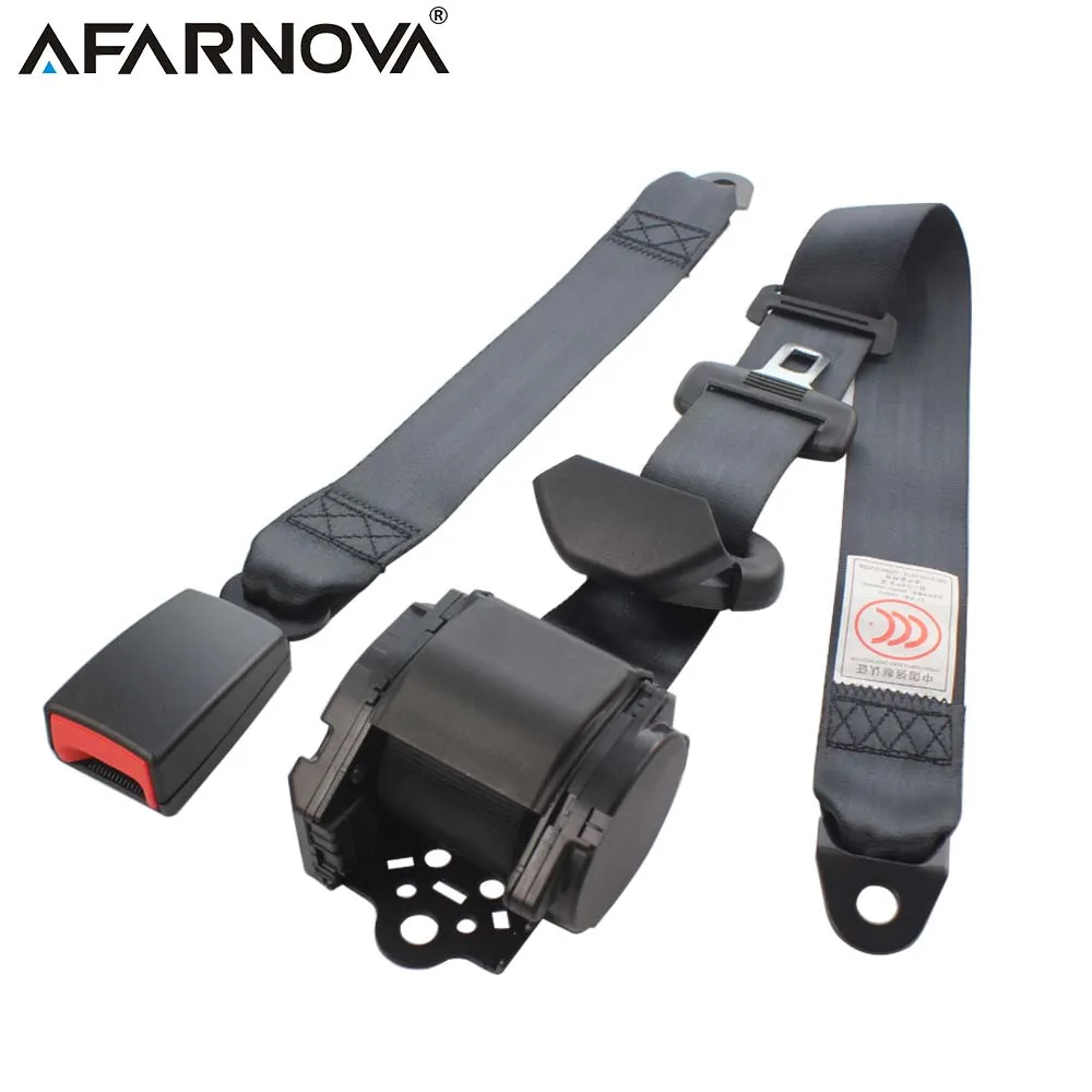 

Afarnova Seat Belts Three Points Retractable Red Black Car Seatbelt Adjustable Universal Turbo Safety Shoulder Auto Adjust Strap