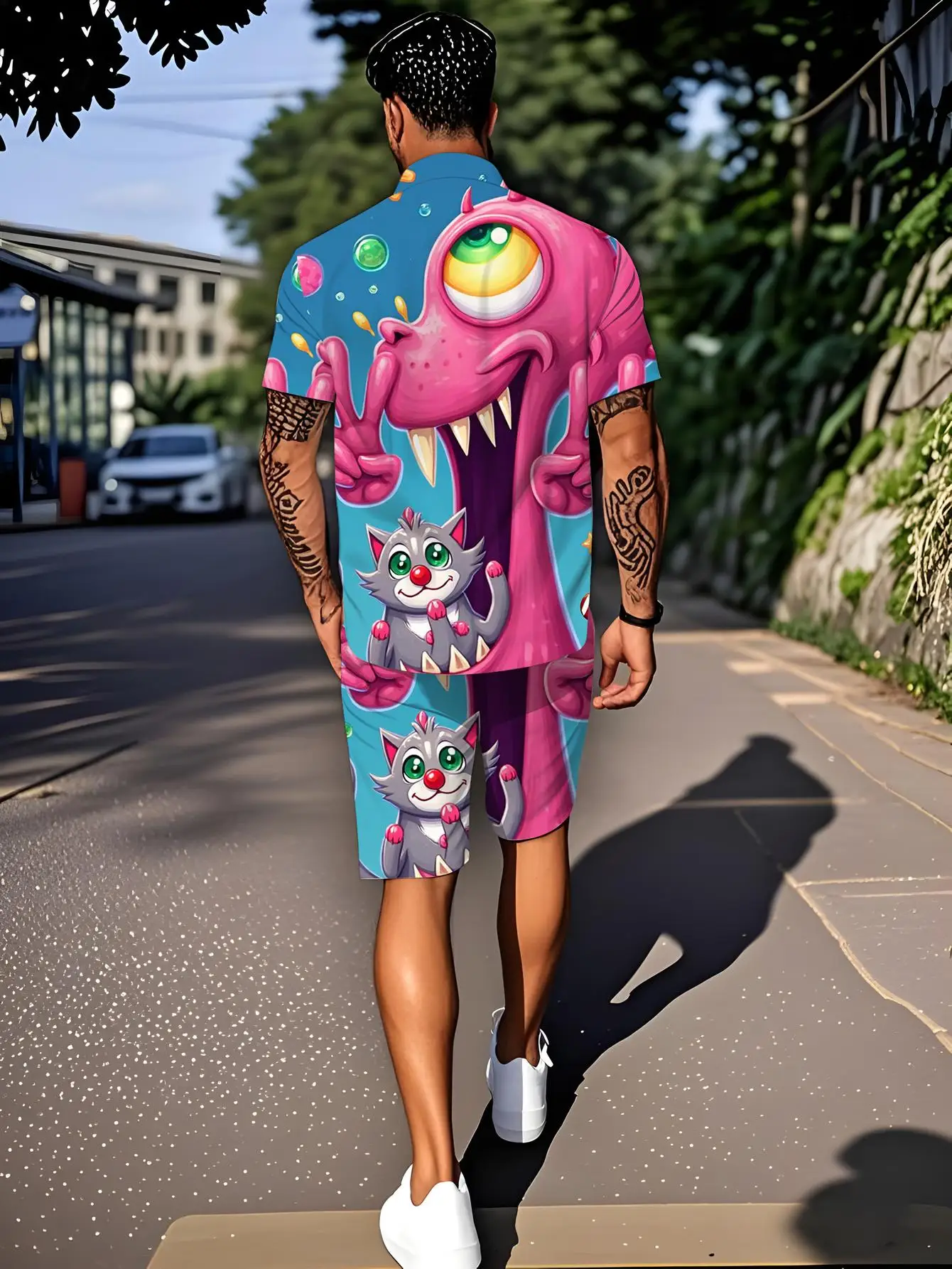 

Men's Shirt Sets 2026 Spring/Summer jogging set jogging suit drip clothing 3D Printed Graphic men's Tracksuit set sweat suit