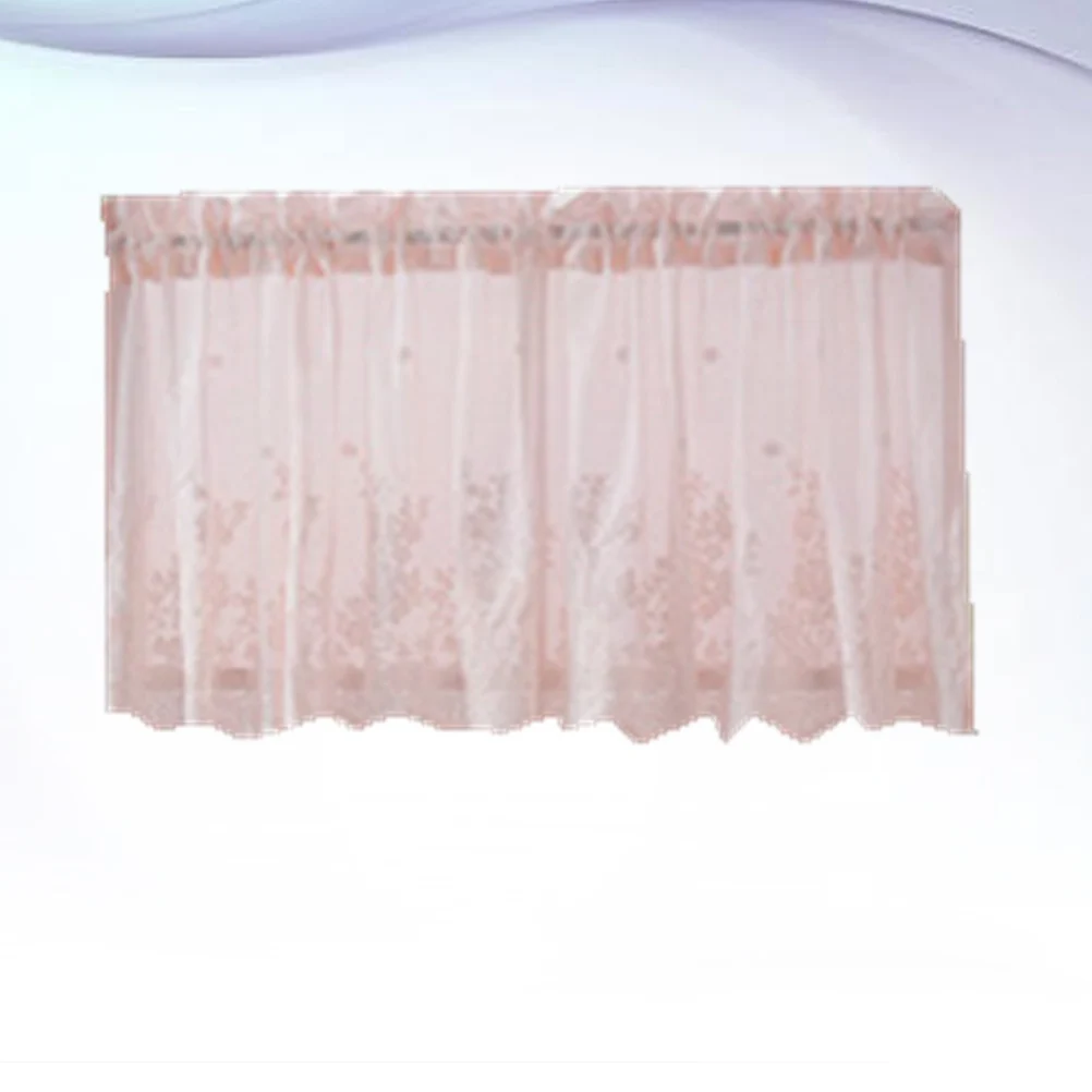 

Lace Curtains Window Decorative Shade Window Short Curtain Sun Proof Kitchen Blue Valances Short Small Balcony Toilet
