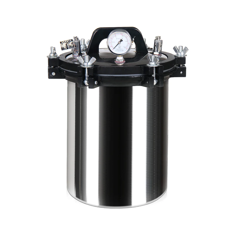 High Pressure Steam Sterilization Pot Stainless Steel Portable Pot Small Vertical Digital Display Intelligent Sterilizer