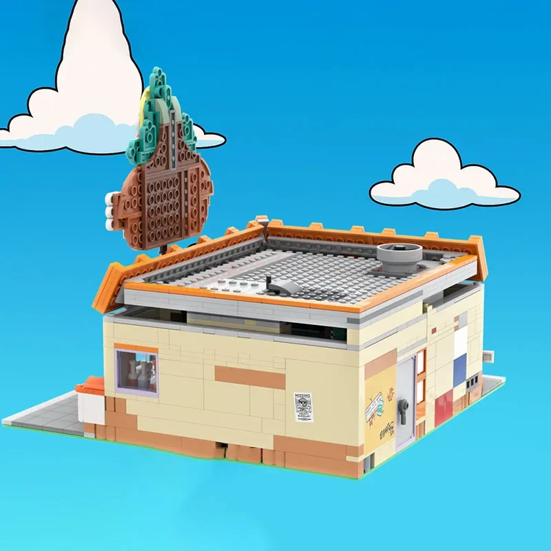 Nuevos bloques de construcción Street View, modelo de arquitectura, hamburguesa, restaurante, bloques de construcción modulares, juguetes de regalo, conjunto de ensamblaje DIY
