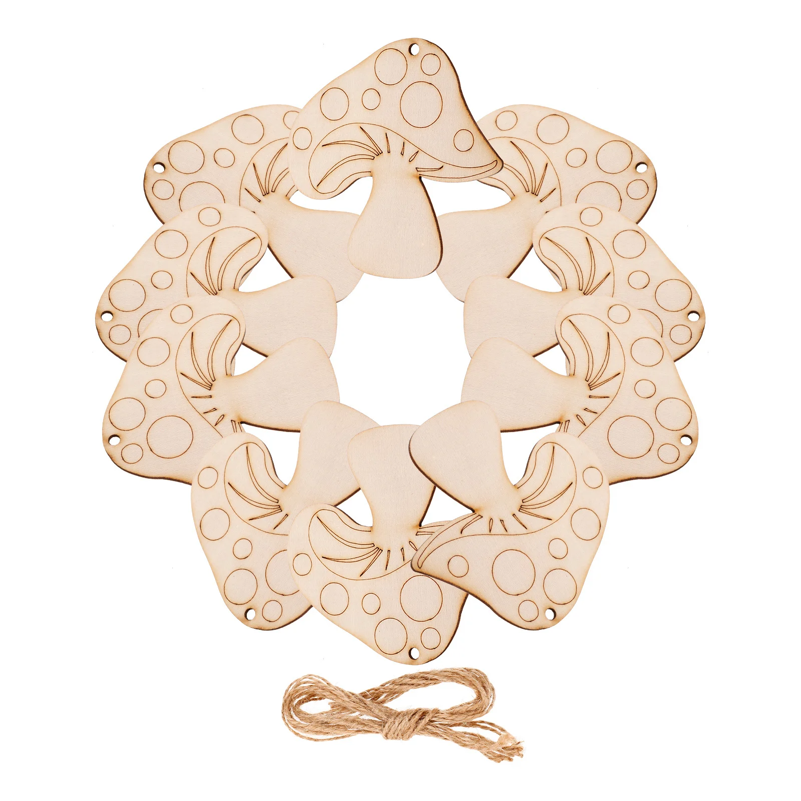 1 مجموعة شرائح الفطر الخشبية رقائق الخشب غير المكتملة Diy بها بنفسك الحرف ديكور المنزل الزينة الزفاف لوازم الحرف الخشبية #6