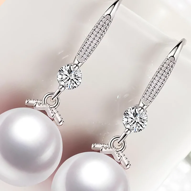 925 sterling silver earrings pearl zircon earrings jewelry for women party engagement jewelry gifts