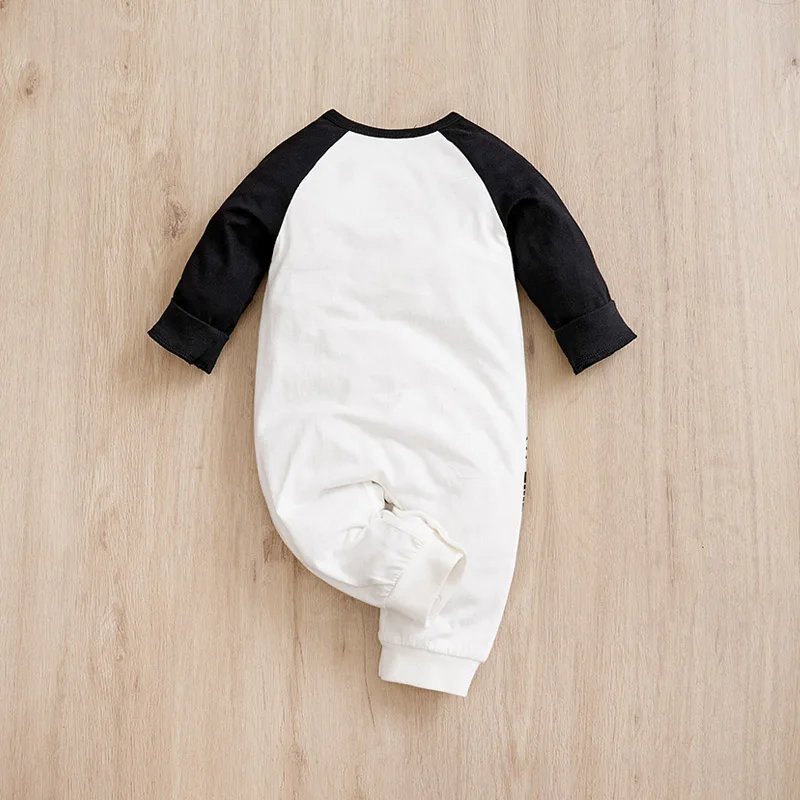 Fashion Newborn Baby Boy Spring and autumn Clothes Long sleeves and Round Collar Cartoon Car Print Romper Jumpsuit 0-24 months