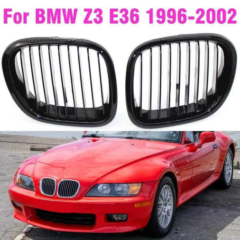 Car Grilles Replacement Spare Parts Front Grill Mesh For BMW Z3 1996-2002 Air Intake Grille 51138412950 51138412949