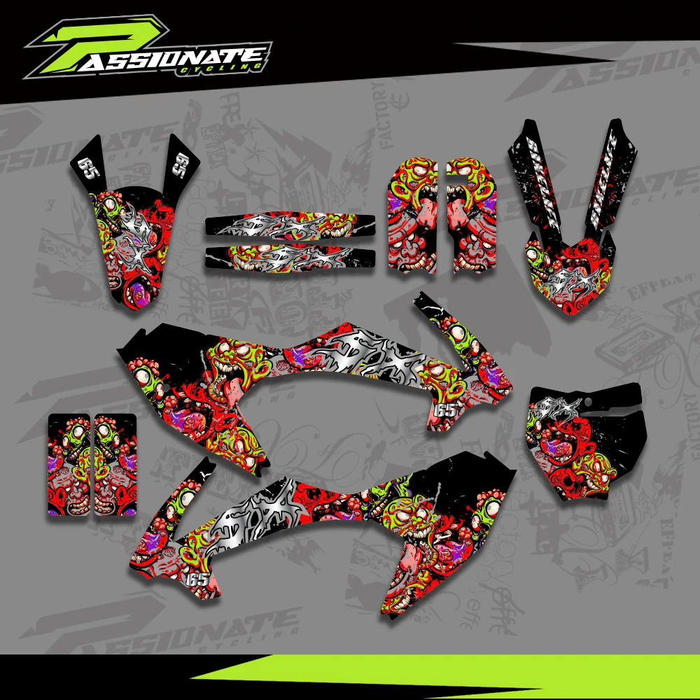 

Motorcycle Fairing Sticker graphics Background Decals kits For KTM SX65 SX 65 2016 2017 2018 2019 2020 SX-65