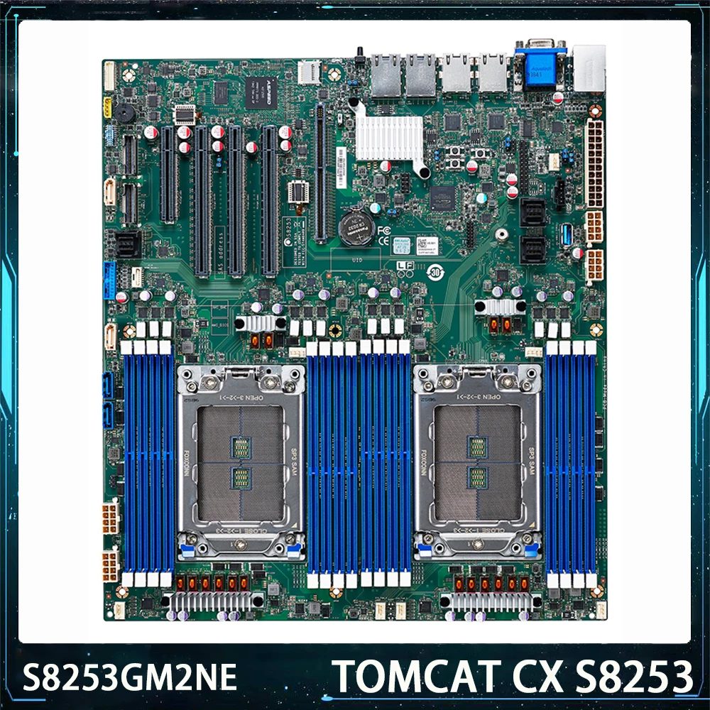 S8253 S8253GM2NE Server Motherboard For TYAN SP3 Support EPYC 7002/7003 DDR4 ECC E-ATX Works Perfectly Fast Ship High Quality