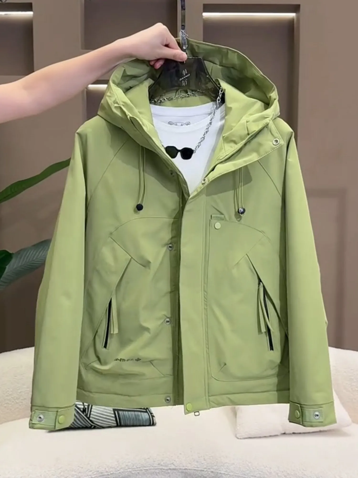 

Мужская утепленная хлопковая куртка с капюшоном для активного отдыха, осенне-зимняя, ветрозащитная, повседневная, с длинными рукавами, на молнии, модная, цветная