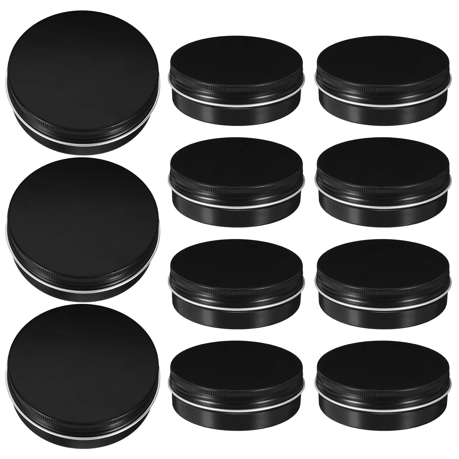 

20pcs 100Ml Aluminum For Cream Cosmetics Storage Travel Leakproof Lid Lightweight Empty Jar Pot Skincare Ointment Lip Balm