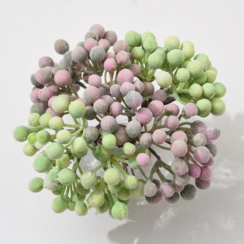 6PCS Artificial Flowers Pompom Baby's Breath Diy Gifts Candy Box Fake Plants Christmas Garland Vase for Home Wedding Decoration