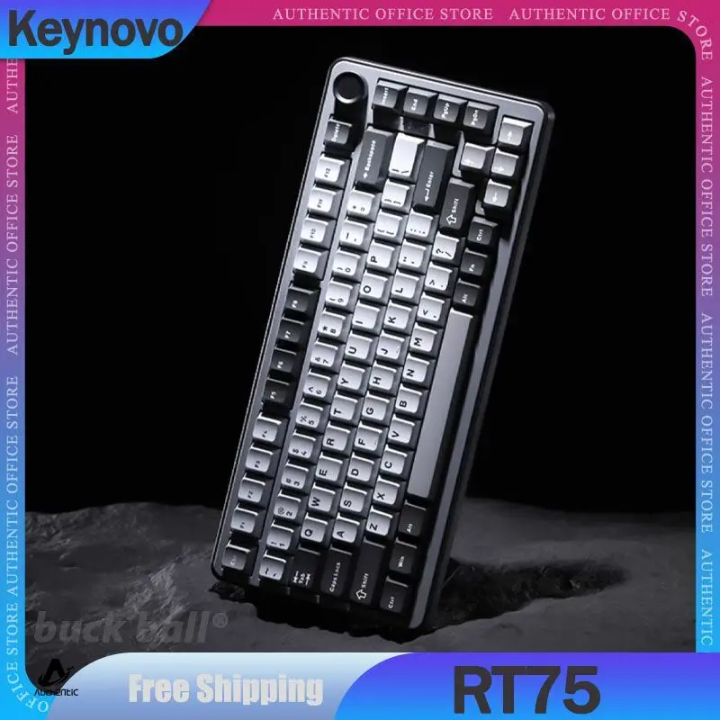 

Keynovo Yunzii Rt75 Magnetic Switch Keyboard 82Key Wired Keyboard Custom Gamer Keyboard Keycaps PBT QMK Hot-Swap Keyboard Gifts