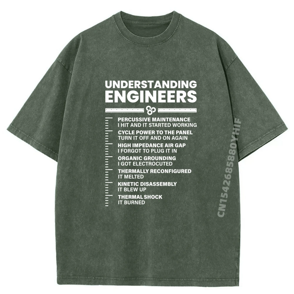 خصم تي شيرت رجالي فهم المهندسين مضحك الهندسة الساخرة الأسرة بلايز وتيز غير تقليدي غسلها تي شيرت #4