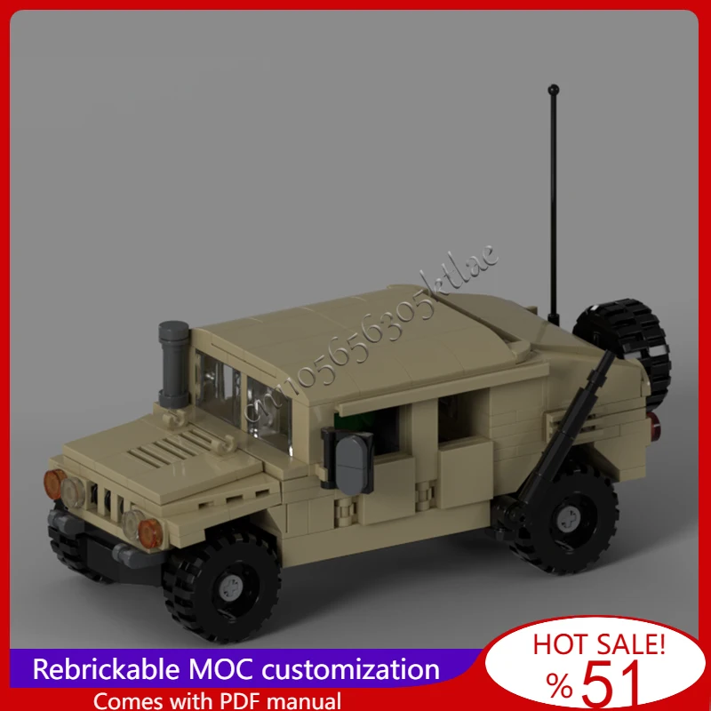 

393 детали MOC Light, полный привод, модель военного грузовика, модульные строительные блоки, технология сборки, детская игрушка, популярные подарки
