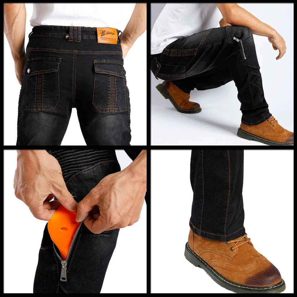 Summer Motorcycle Jeans Men Aramid Kevlar Pants Protective Motocross Gear Blue Trousers Casual Riding Jeans