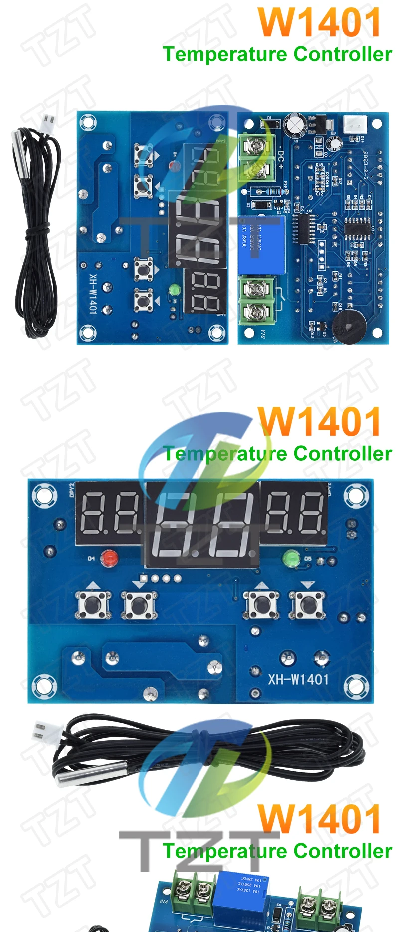 Diytzt w1401 thermostat intelligentes digitales led anzeige modul thermostat temperatur regler modul ntc sensor modul dc 12v – Detail 4