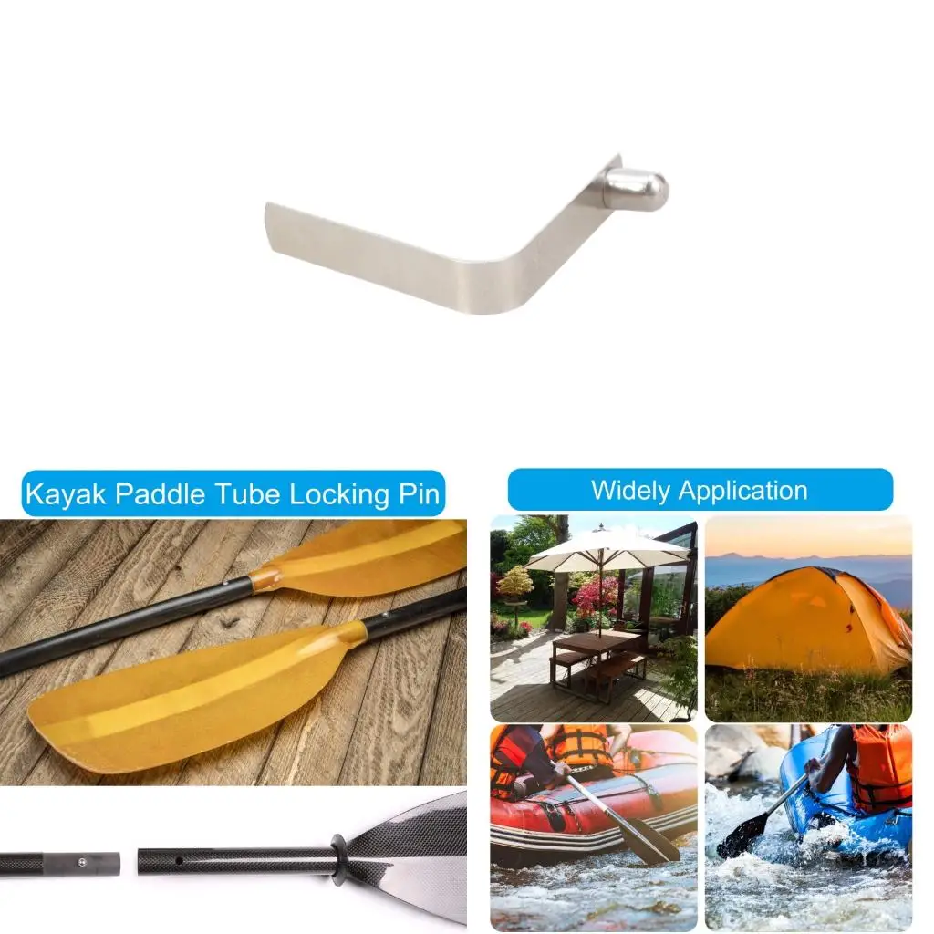 Q39E 5Pcs Tent Poles Push Button Spring Clip Locking Tube Pin V Shaped Spring Buckle