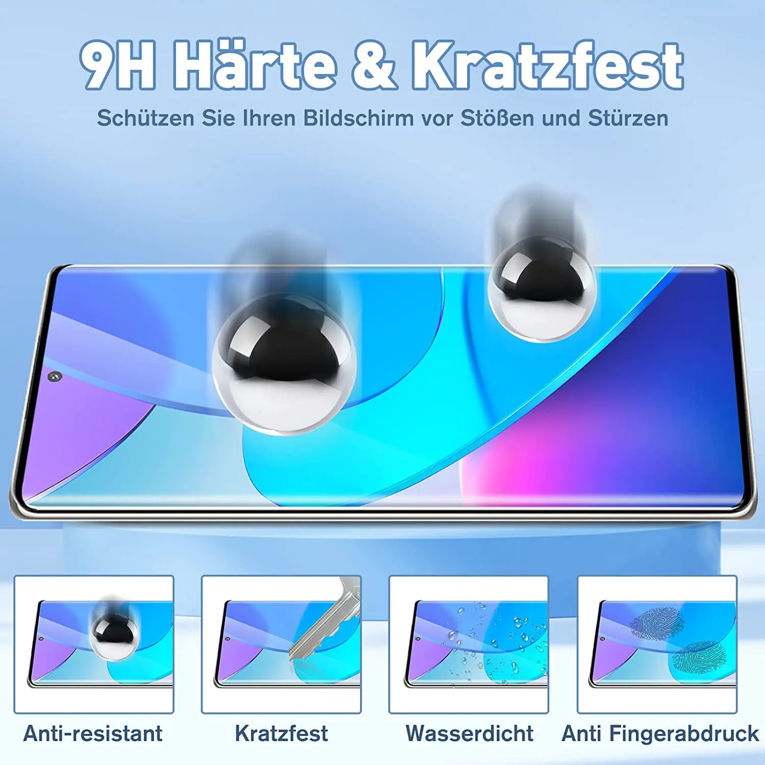 Voor Huawei Honor 50 Pro, Hd Gebogen Vier Zijden Lijm Screen Protector 2/4Pcs 9H Gehard Glas