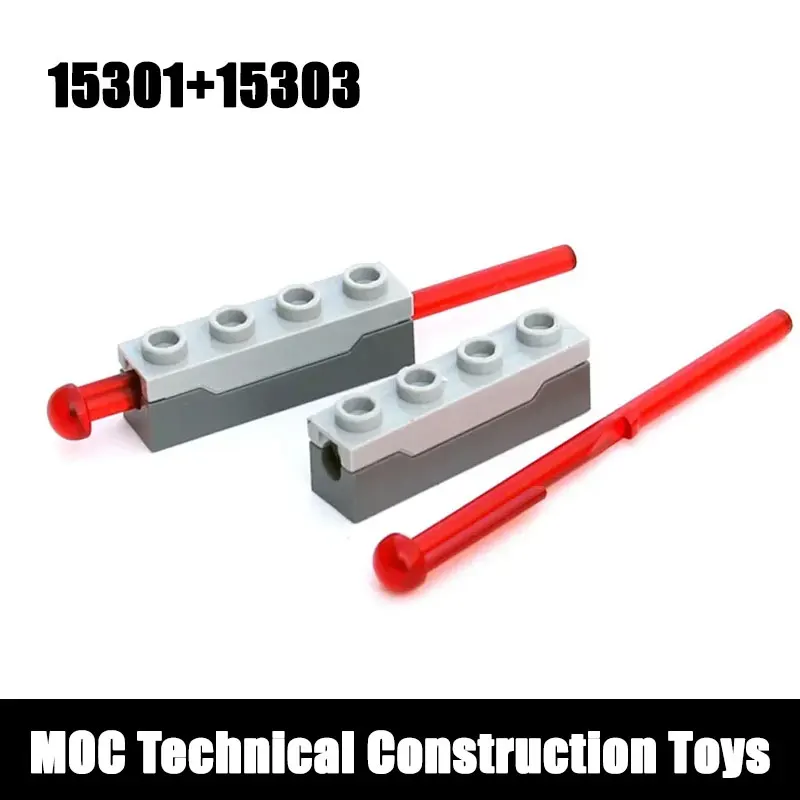 15301 15303 15400 1x4 Spring Shooter Mechanism 8L Bullet Launcher MOC Technical Building Block Parts Educational DIY Toys