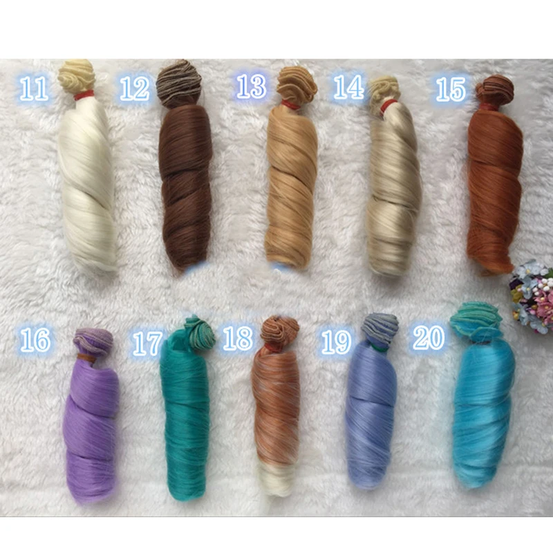 Fashion 15cm DIY Mini Tresses Doll High-Temperature Material Straight Hair Wig For BJD Synthetic Doll Accessories