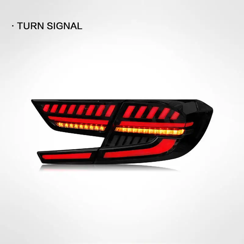 YLC Car LED Lights for Honda Accord 10th Gen 2018-2020 Rear Tail Light Assembly DRL Sequential Turn Signal Brake Lamps