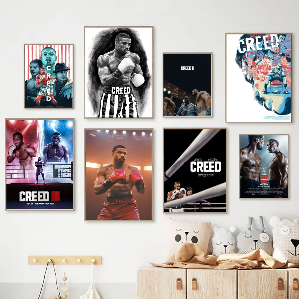 Creed Series Classic Movie boxing  Poster Kraft Club Bar Paper Vintage Poster Wall Art Painting Bedroom Study Stickers