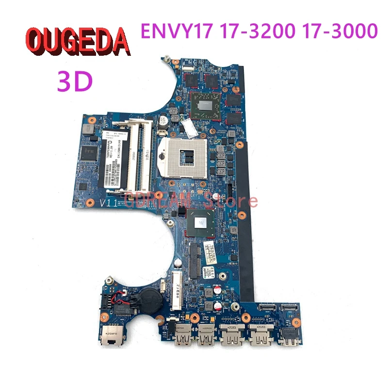 

OUGEDA Original 689999-001 main board for Hp ENVY 17 17-3200 17-3000 3D Laptop motherboard HM76 DDR3 HD7850M GPU full tested