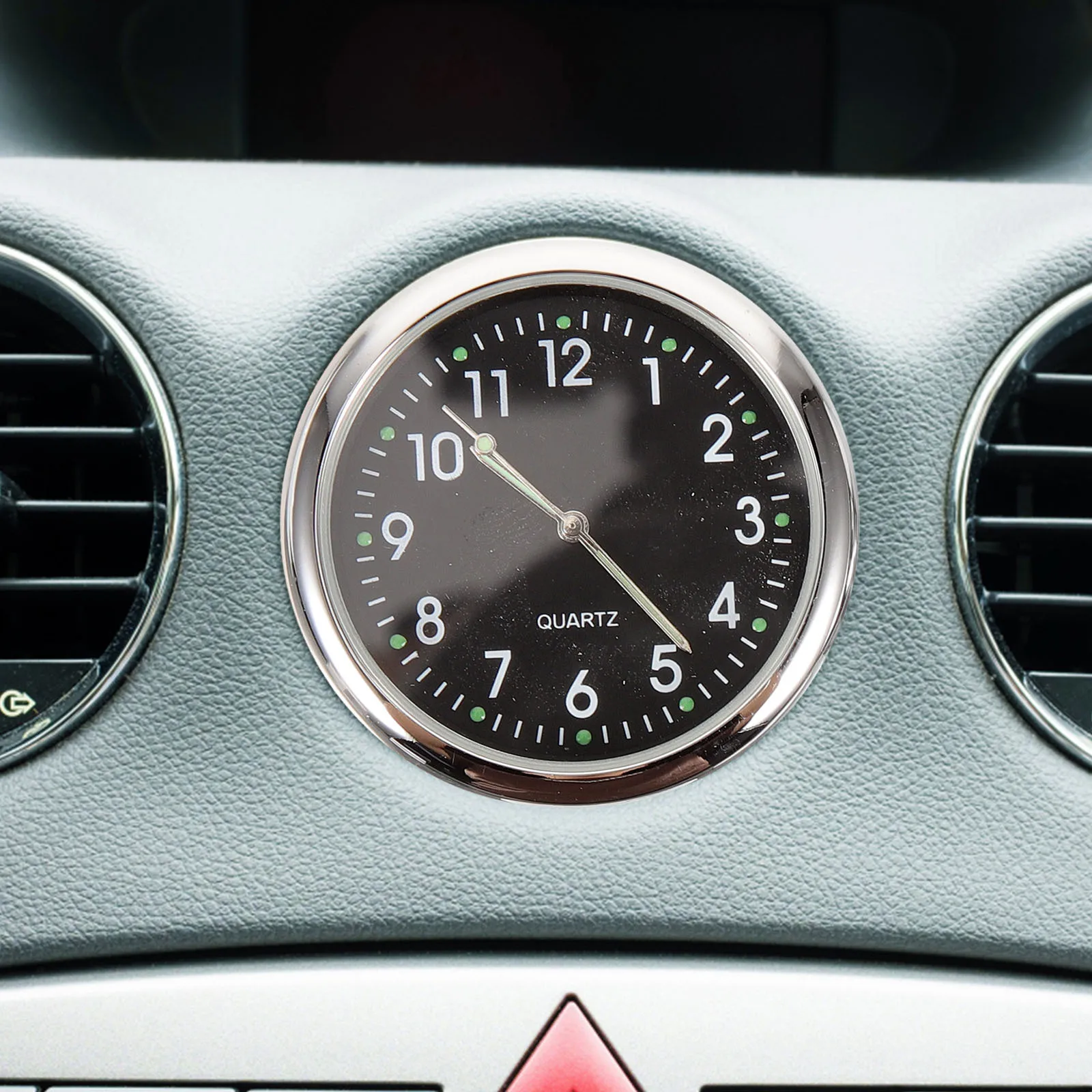 

2Pcs Car Dashboard Clock Adhesive Luminous Pointer Easy Read Night Driving Decoration