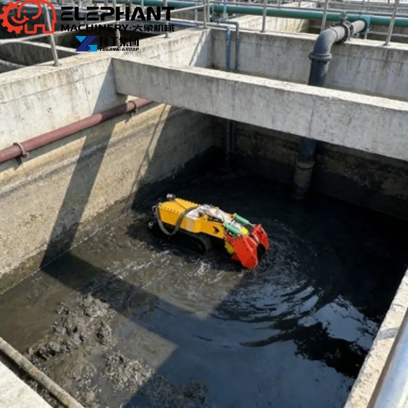 Underwater Dredging Cleaning Robot Tracked Crawler Silt Dredge Machine For Pond River Sand Sediment Desilting