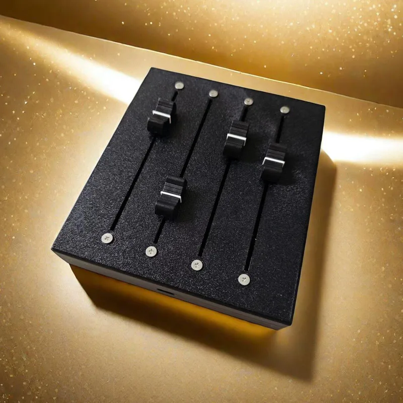 4‑Channel 100mm Long Stroke Fader MIDI Controller,14‑bit High Resolution CC,200Hz Report Rate USB Class‑Compliant Device