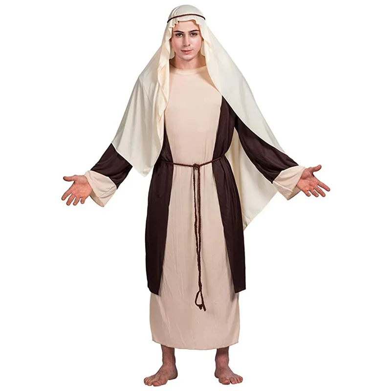 Nuevo disfraz árabe religioso bíblico de San José, Halloween, Dubai, comerciante, trajes de Cosplay, Carnaval, Pascua, Purim, vestido elegante