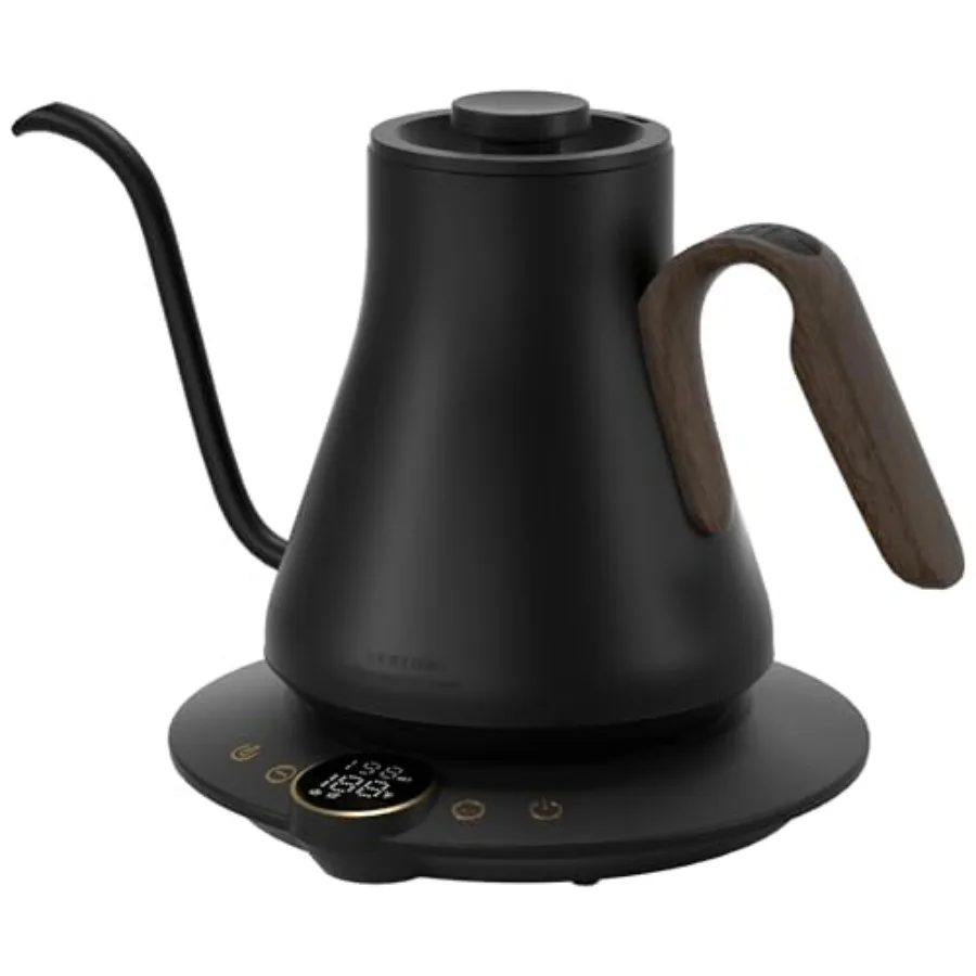 

Gooseneck Electric Kettle with ±1℉ Temperature Control for Pour Over Coffee and Tea Quick Heating BPA-Free Stainless Steel Buil