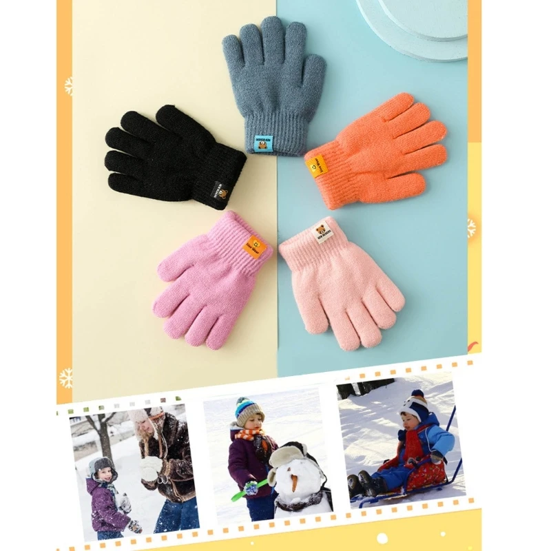 Găng tay trẻ lớp ấm cúng Máy sưởi tay mùa thu/đông 1 đôi cho bé Y55B