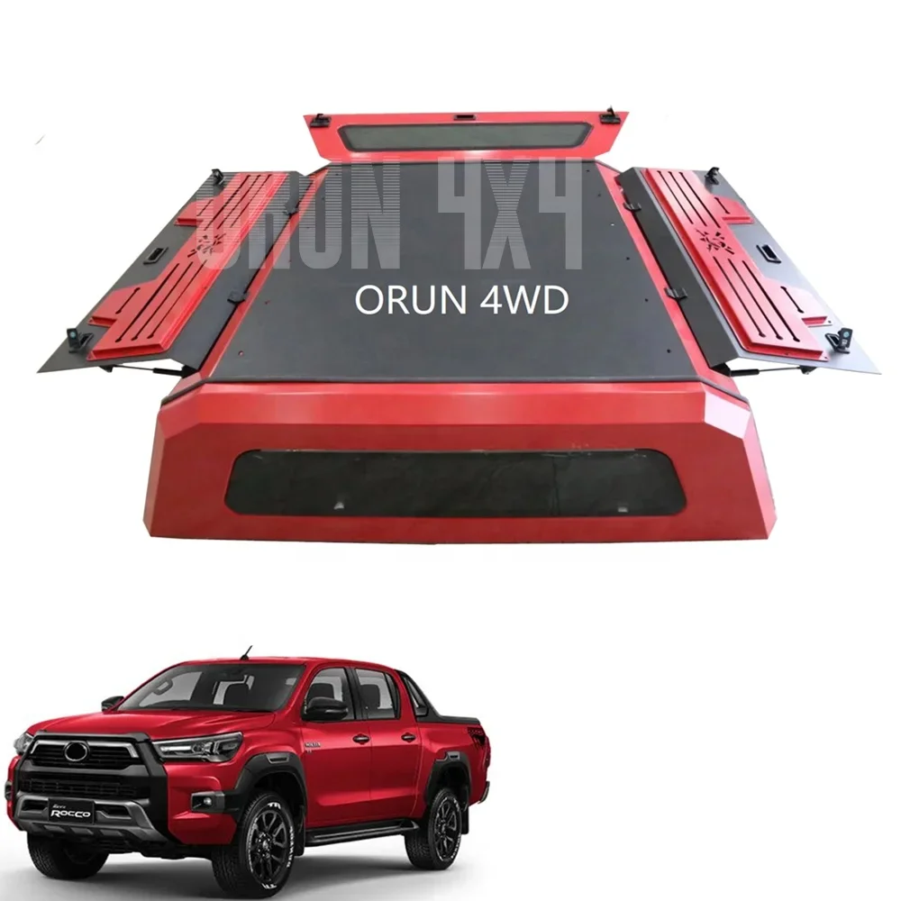 

Pickup 4x4 Aluminum Waterproof Manual Tonneau Truck Canopy cover For HILUX VIGO REVO ROCCO Hardtop Topper