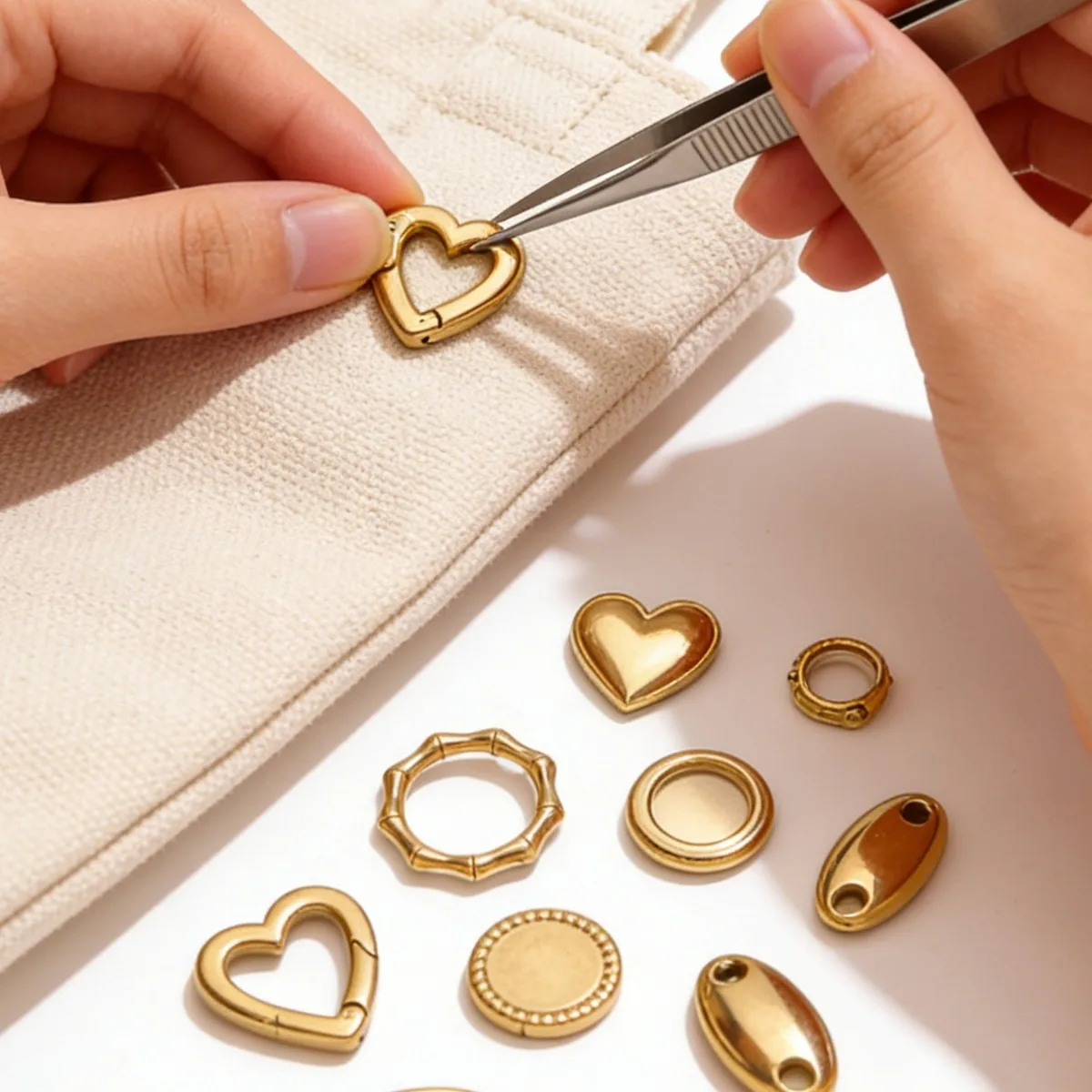 2pcs Stainless Steel Clasps Gold Geometry Heart Round Ring Lobster Clasp Hook Connectors DIY Jewelry Making Supplies Accessories image 5