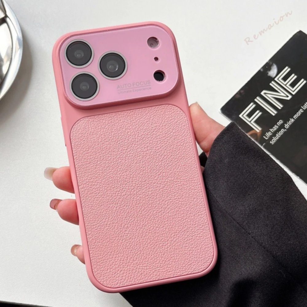 

Кожаный чехол Big Windows для iPhone 17 Air 13 14 15 16 Pro Max 16Pro 17Pro с поддержкой MagSafe, официальный матовый мягкий защитный чехол