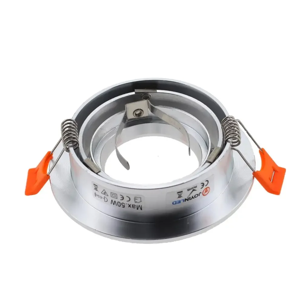 Round Adjustable Holder Bases Fitting Recessed LED Spotlight Frame for GU10 MR16 Bulbs Ceiling Fixture