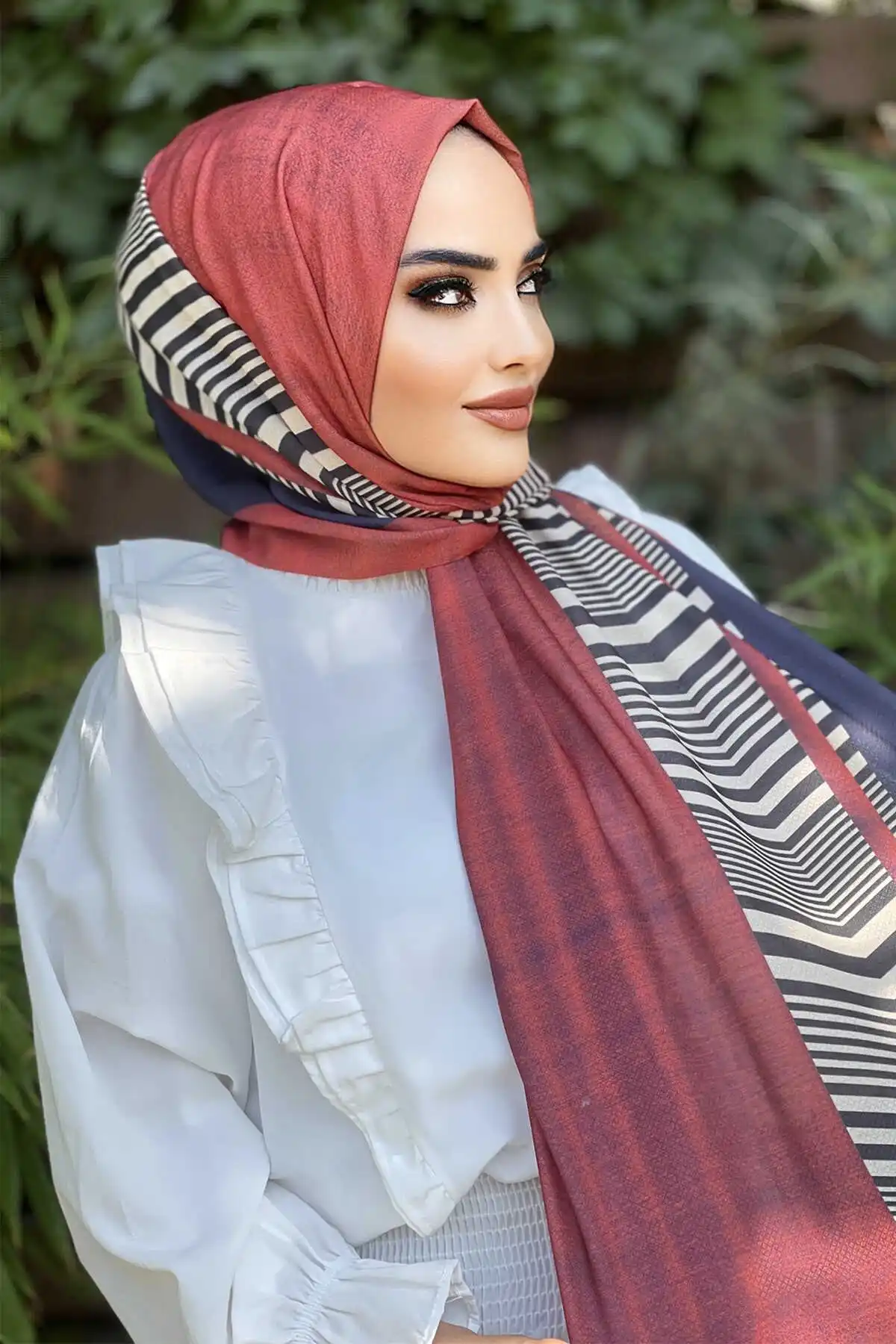 Cotton Pattern Shawl E- -Winter Autumn 2021 Muslim Women Hijab headscarf Islamic Turkey