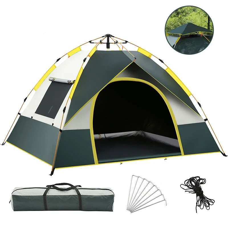 fully automatic custom camping tent waterproof 2-4-person thickened hiking outdoor travel camping tents wholesale