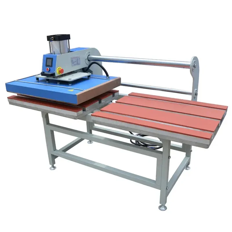 

Customized Dual Station 4 Heater Usage Garment Clothing Number Strip Underwear Seamless Double Platens Heat Press Machine