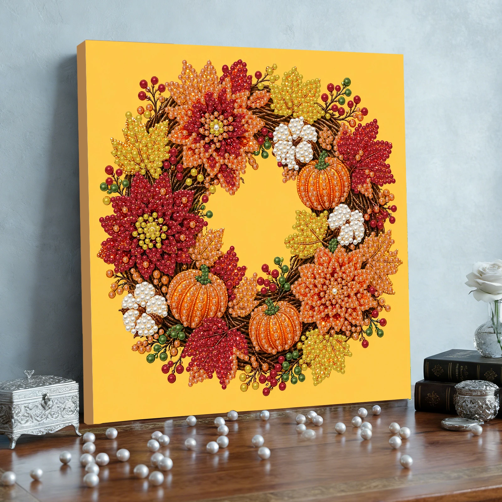 Autumn Maple Leaf Wreath DIY P - Craft Art Set 评论和价格