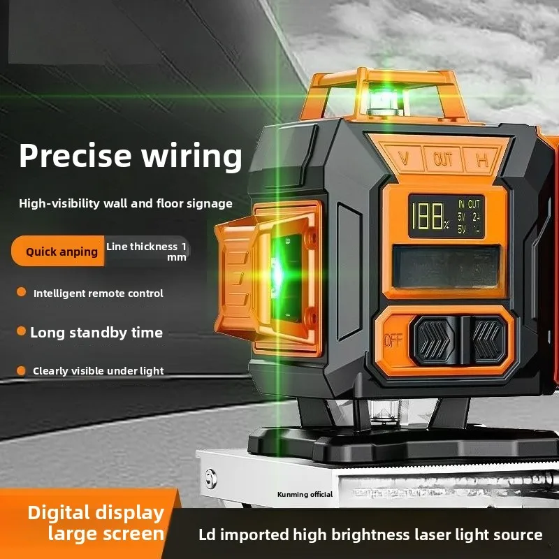 

Лазерный инфракрасный нивелир (зеленый/синий) высокоточный для наружных работ, проекционный прибор для стен с 8-12 линиями