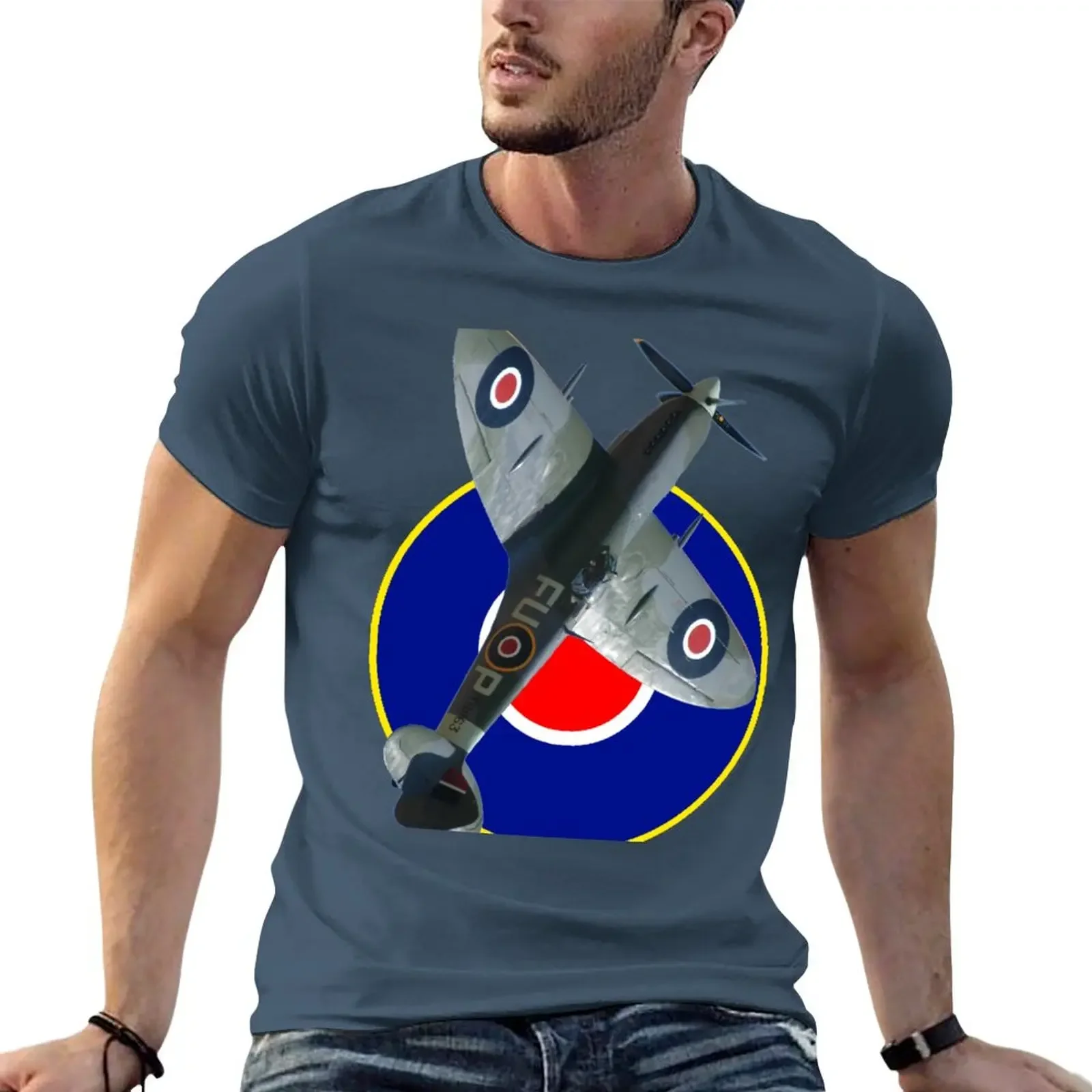 

Roundel Series - Spitfire VH-XVI Design T-Shirt customs design your own summer clothes mens plain t shirts