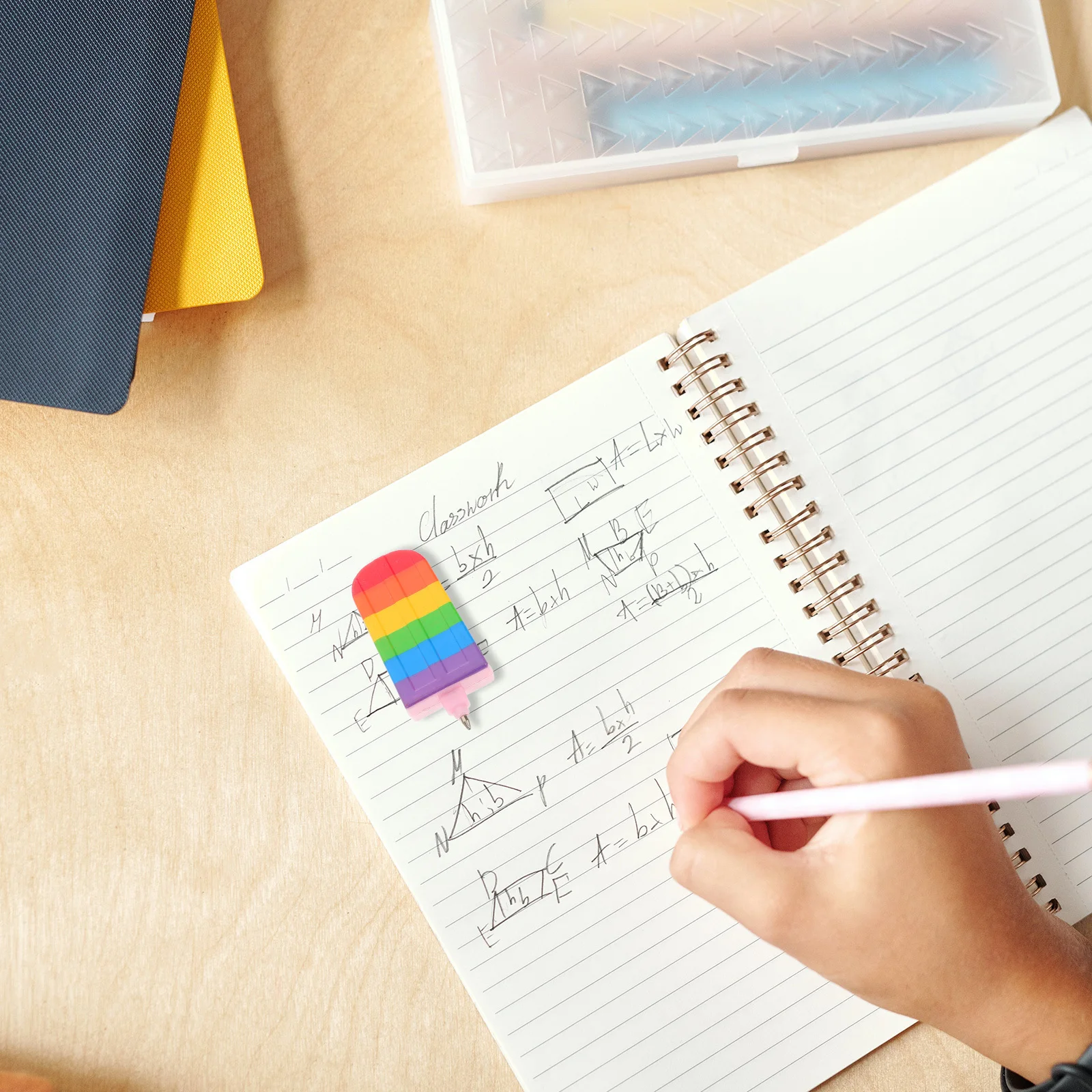 25pcs Creative Ice Cream Mini Rainbow Shape Cute Writing Tool For Students Kids Office Desk Portable Fun Pens Kawaii