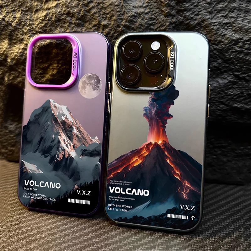 For iPhone 16 15 Pro Max Case Snow Mountain Scenery Design TPU Basic Case for iPhone 14 13 12 11 XS XR 7 8 Plus Hard Matte Cover